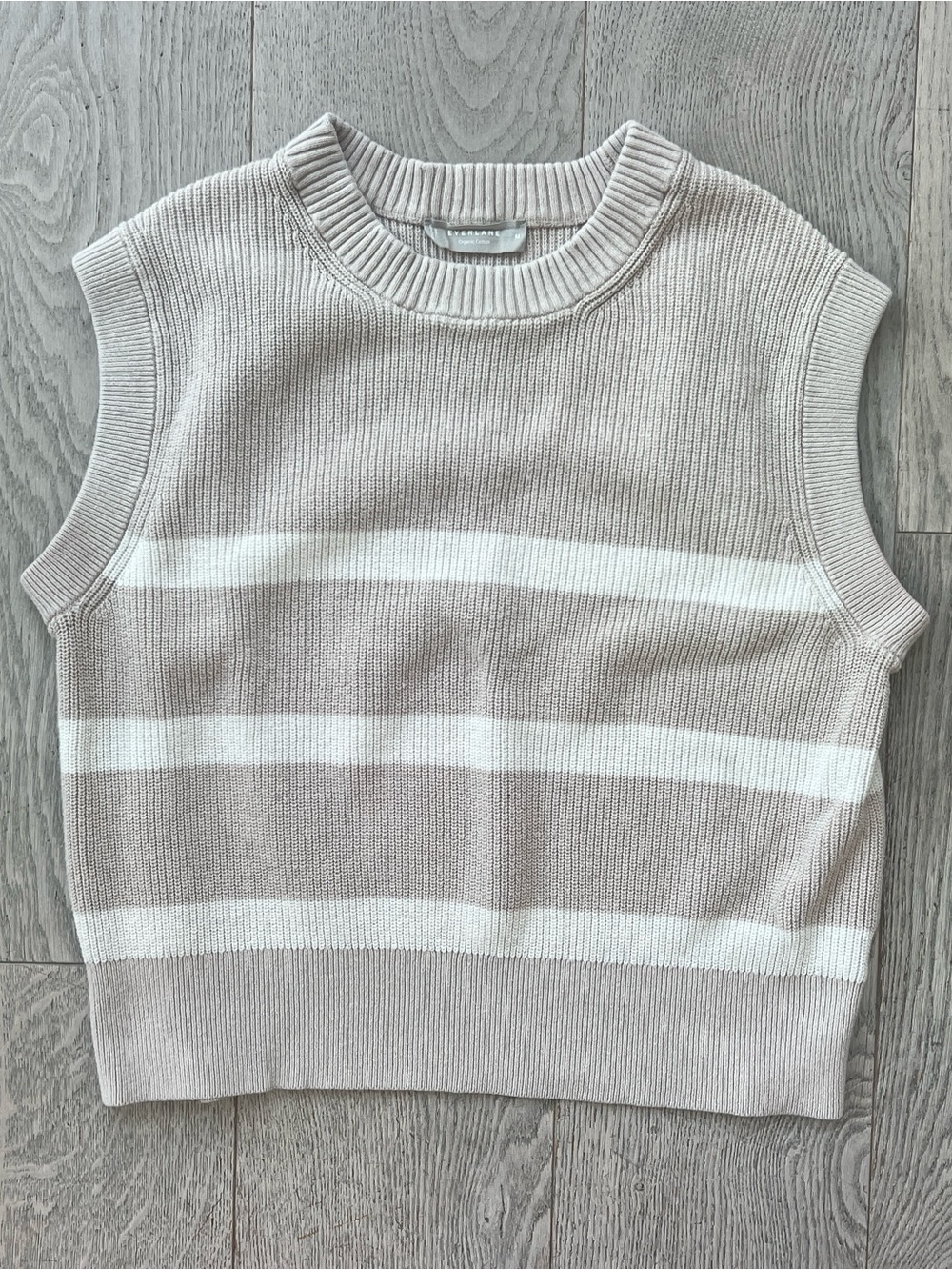 Everlane Organic Cotton Striped Summer Knit Tank Sweater Top M